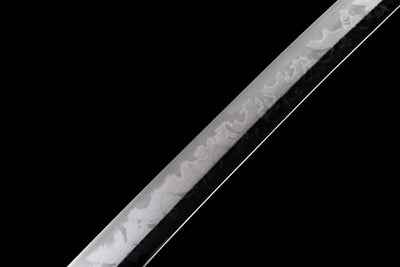 Ryūō 龍皇刀 Katana – T10 Honyaki, Hitatsura Hamon, Dragon Saya – view 6