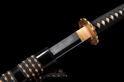 Ryūō 龍皇刀 Katana – T10 Honyaki, Hitatsura Hamon, Dragon Saya – view 10