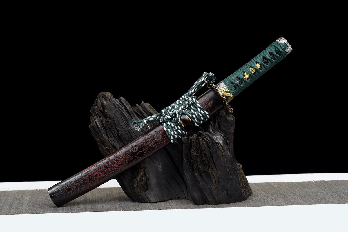 Ryokurin Tanto 緑林 – Hand-Forged T10 Steel, Emerald Grove – view 2