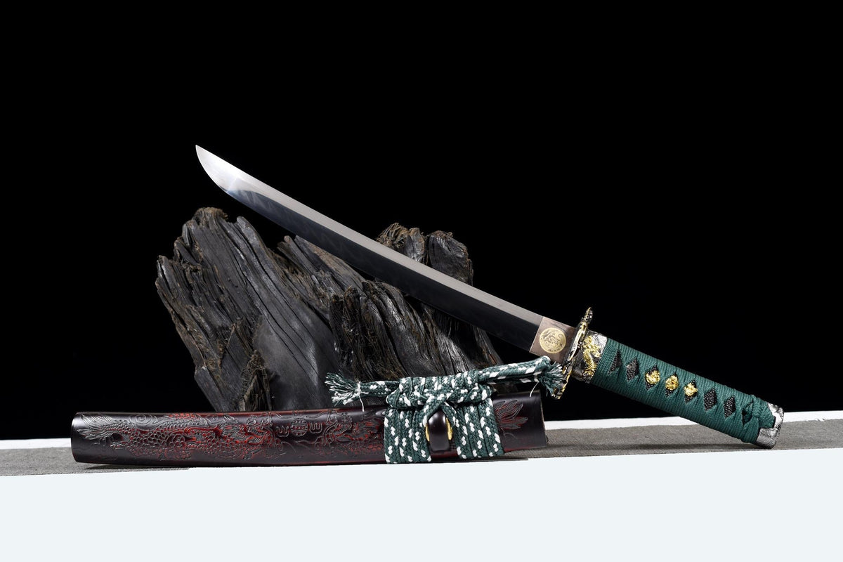 Ryokurin Tanto 緑林 – Hand-Forged T10 Steel, Emerald Grove – view 4
