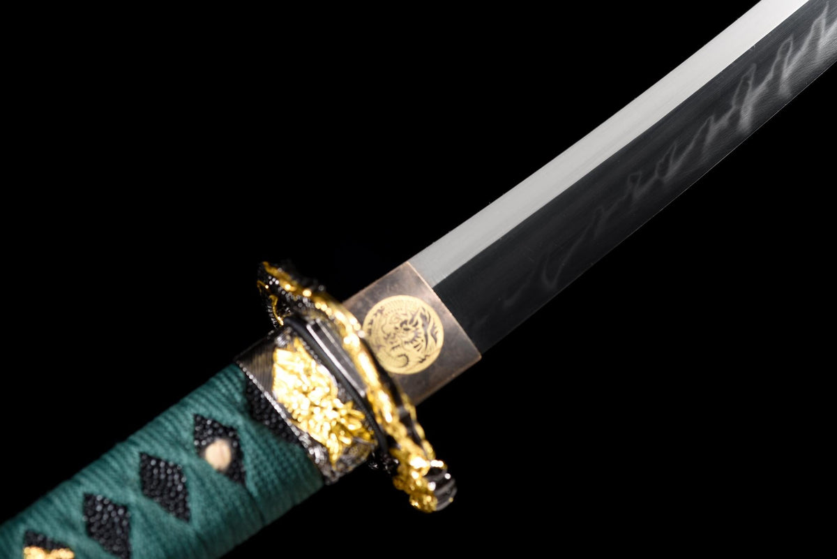 Ryokurin Tanto 緑林 – Hand-Forged T10 Steel, Emerald Grove – view 14