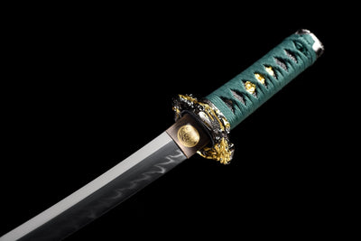 Ryokurin Tanto 緑林 – Hand-Forged T10 Steel, Emerald Grove – view 13
