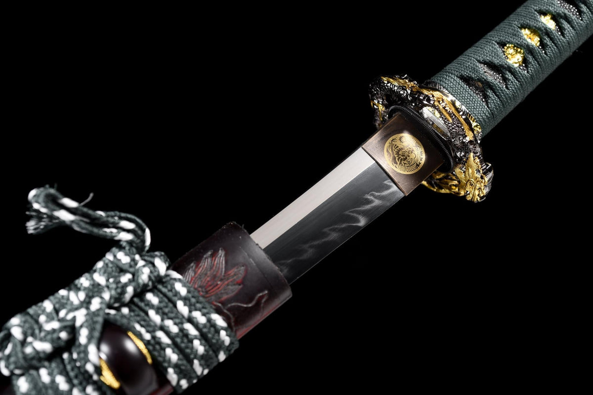 Ryokurin Tanto 緑林 – Hand-Forged T10 Steel, Emerald Grove – view 12