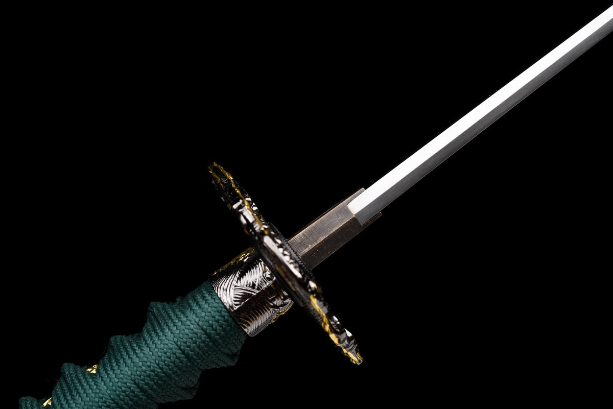 Ryokurin Tanto 緑林 – Hand-Forged T10 Steel, Emerald Grove – view 9