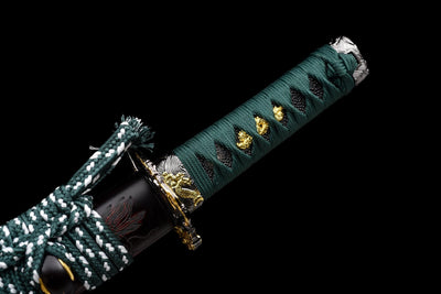 Ryokurin Tanto 緑林 – Hand-Forged T10 Steel, Emerald Grove – view 6