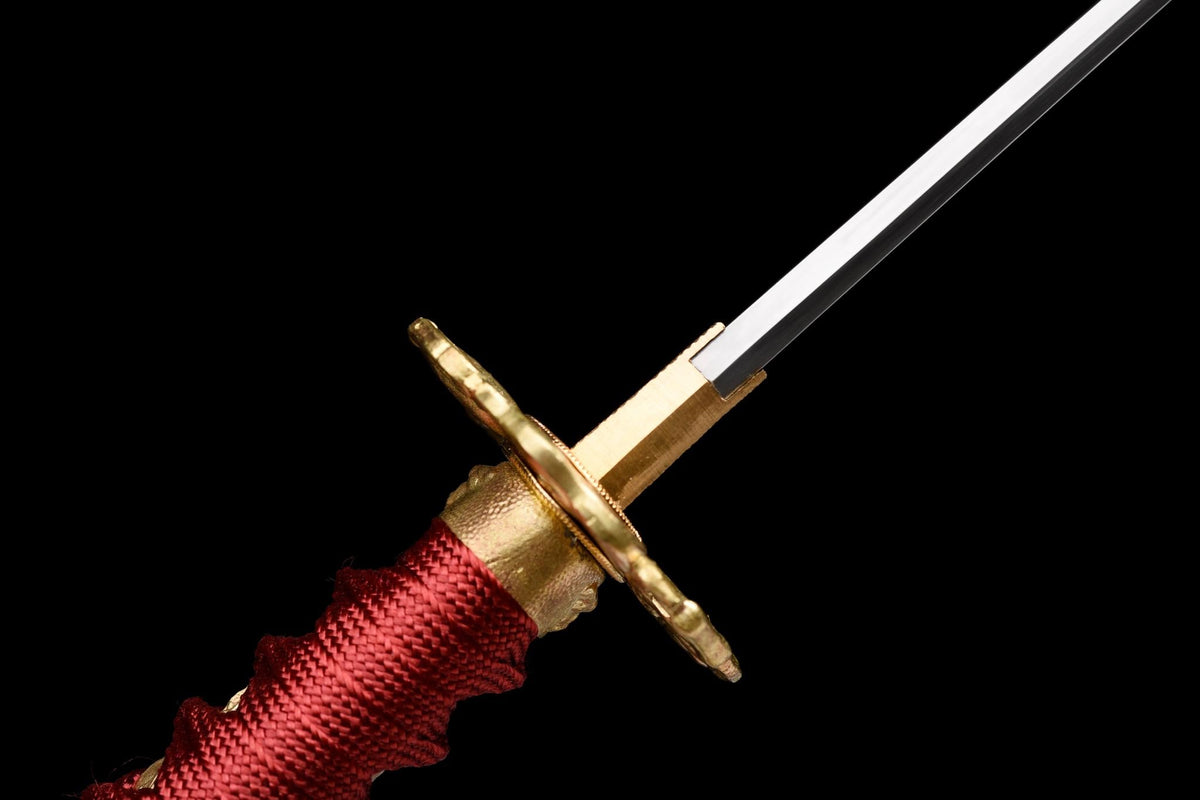 Tanto Kobai 紅梅, T10 Steel, Red Plum Blossom Saya – view 12