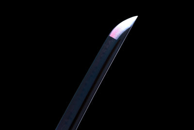 Aokami 蒼神 Katana – T10 Steel, Blue Blade, Red Saya – view 14