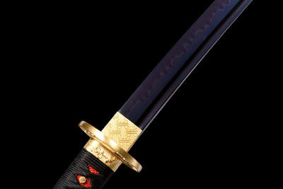 Aokami 蒼神 Katana – T10 Steel, Blue Blade, Red Saya – view 2