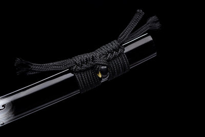 Kurotatsu 黒龍 Katana – Black Dragon, Damascus Steel – view 2