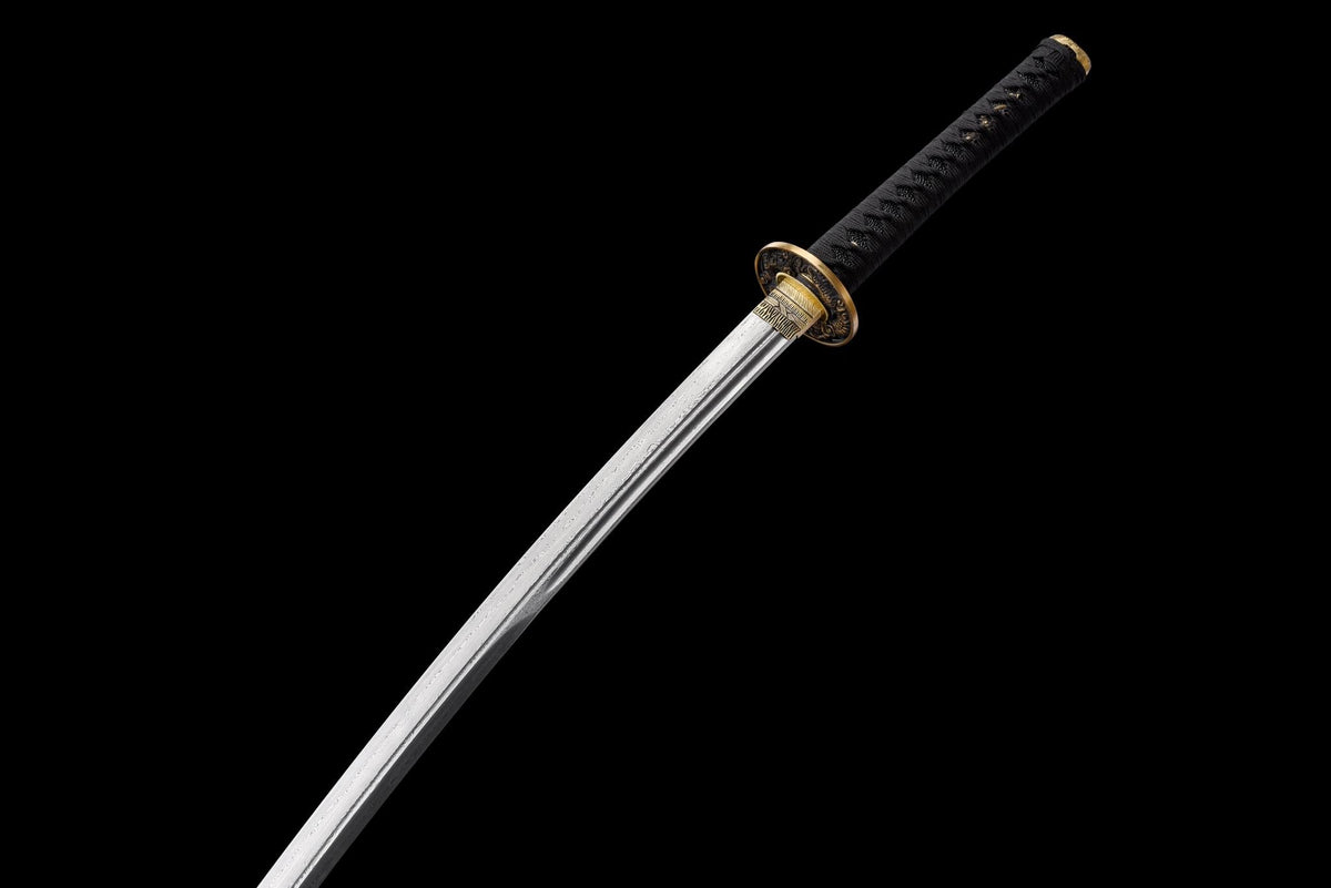 Kurotatsu 黒龍 Katana – Black Dragon, Damascus Steel – view 5