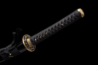 Kurotatsu 黒龍 Katana – Black Dragon, Damascus Steel – view 13