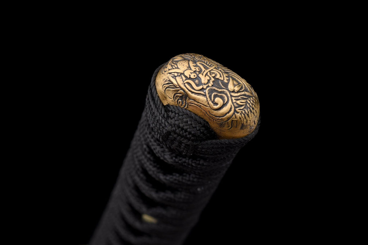 Kurotatsu 黒龍 Katana – Black Dragon, Damascus Steel – view 14