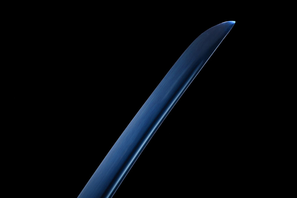 Katana Aoi Yoru 青い夜 – 1060 Steel, Blue Lacquered Saya – view 5