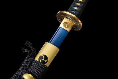 Katana Aoi Yoru 青い夜 – 1060 Steel, Blue Lacquered Saya – view 15