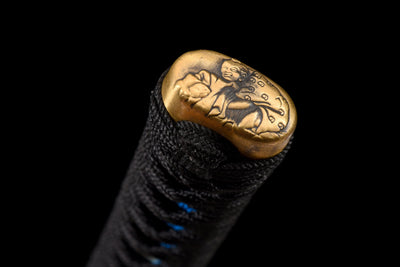 Katana Aoi Yoru 青い夜 – 1060 Steel, Blue Lacquered Saya – view 17