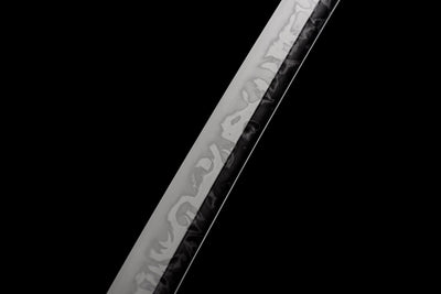Kogane Ryu 黄金龍 Katana — T10 Steel, Golden Dragon Saya – view 6