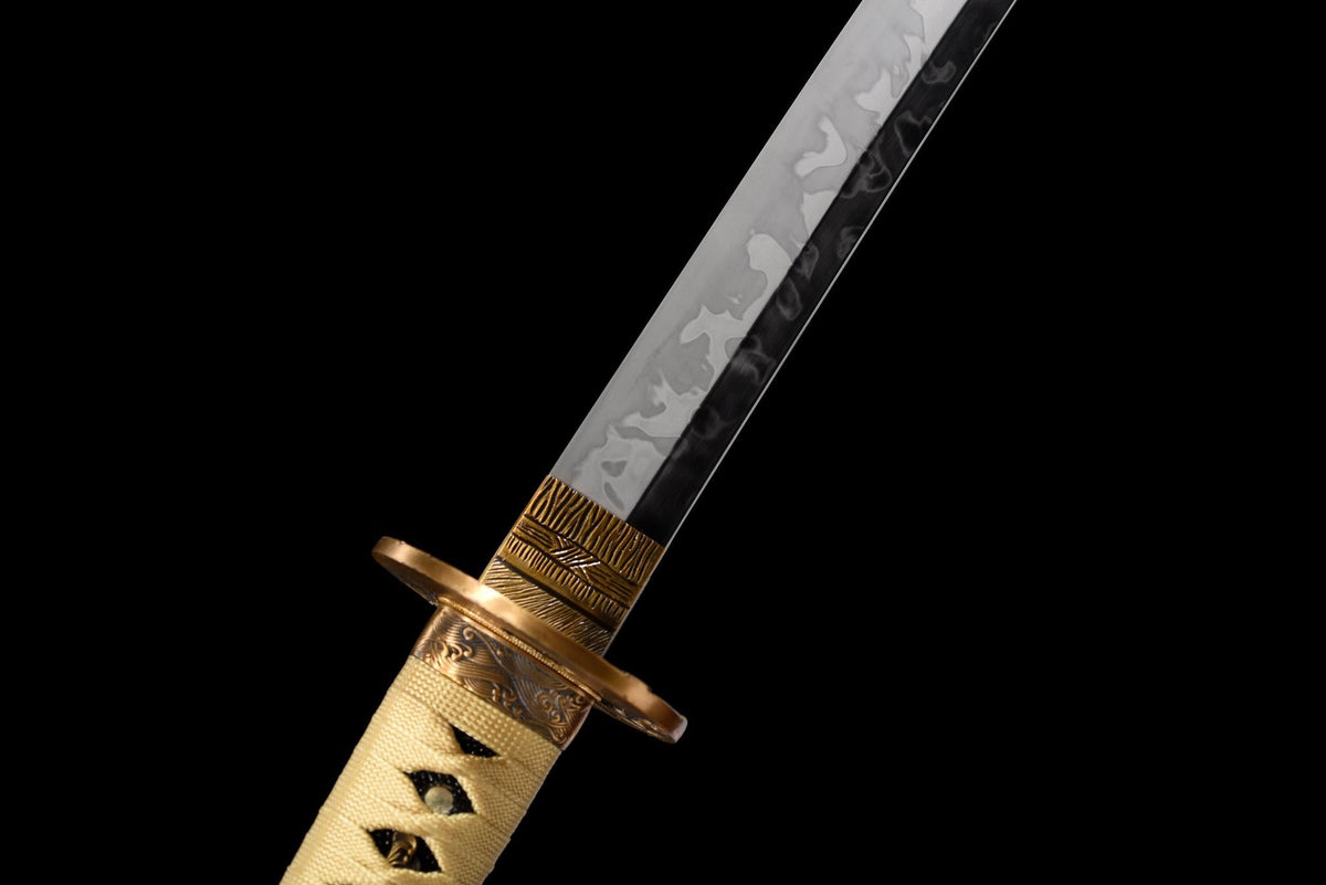 Kogane Ryu 黄金龍 Katana — T10 Steel, Golden Dragon Saya – view 7