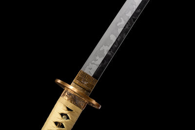 Kogane Ryu 黄金龍 Katana — T10 Steel, Golden Dragon Saya – view 7