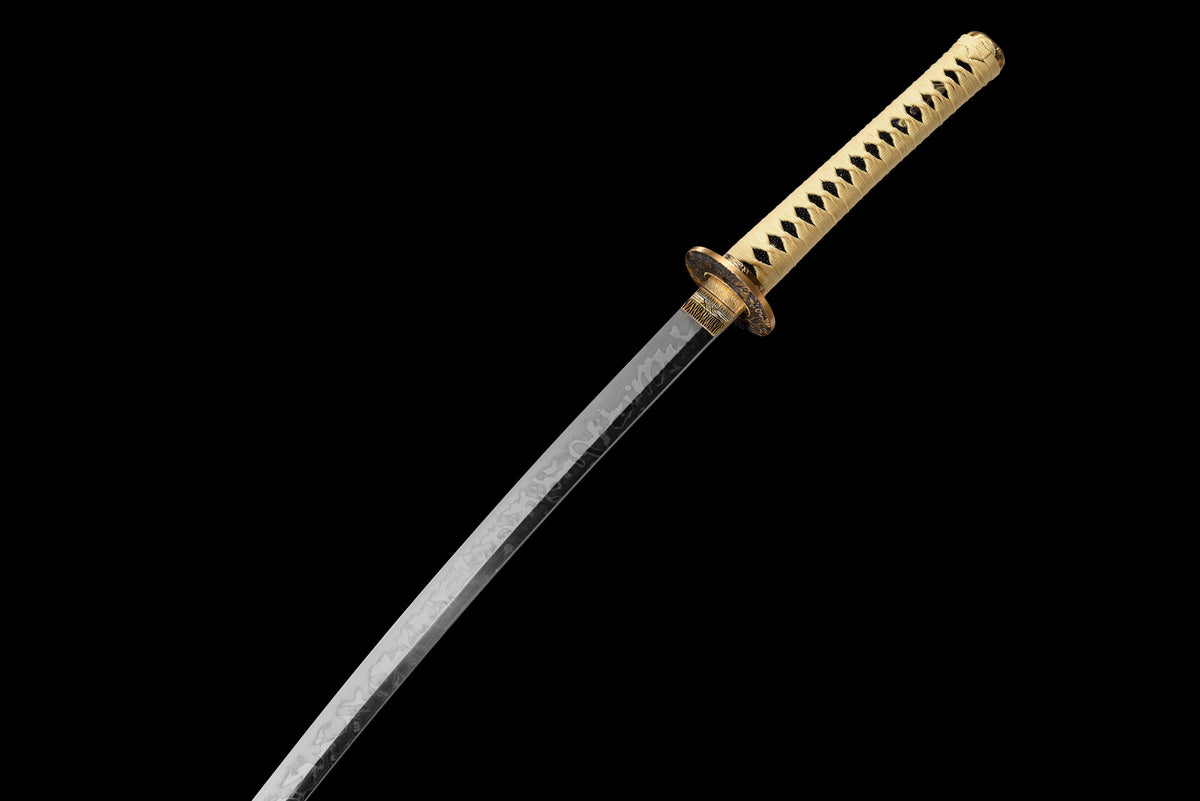 Kogane Ryu 黄金龍 Katana — T10 Steel, Golden Dragon Saya – view 13