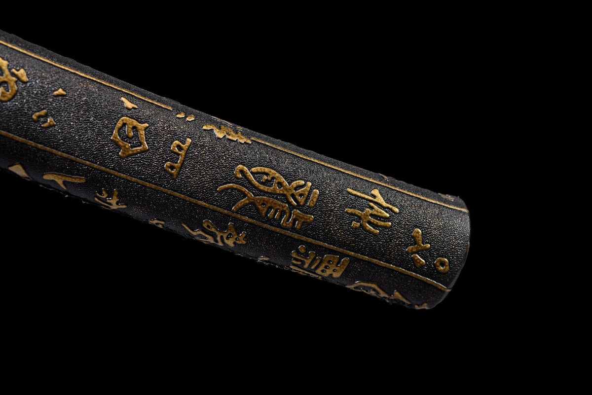 Kurogane Tantō 黒金短刀 – Black & Gold, T10 Steel – view 12