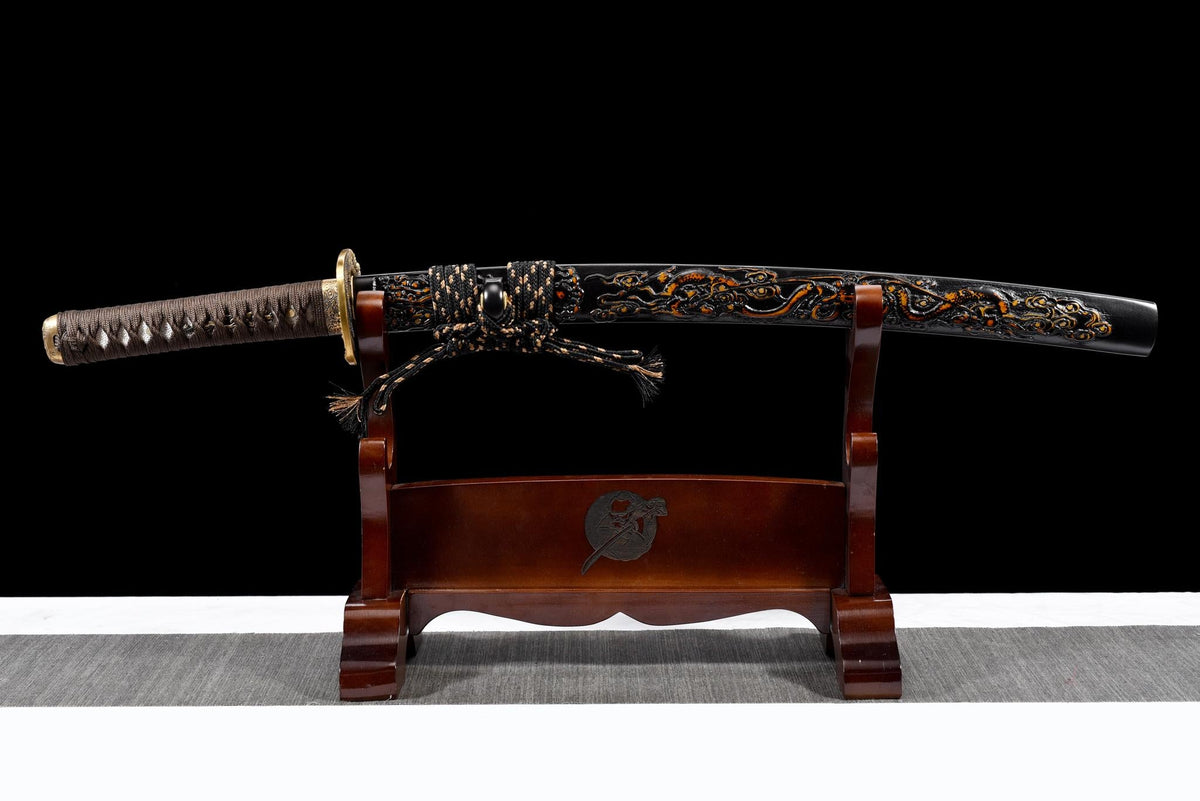 Kokuryū Wakizashi 黒竜 – T10 Steel with Hamon – view 11