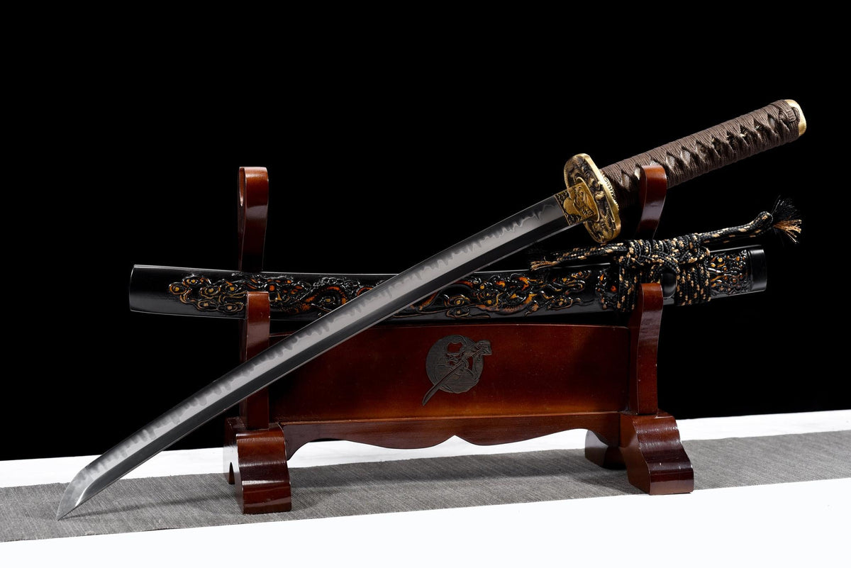 Kokuryū Wakizashi 黒竜 – T10 Steel with Hamon – view 9