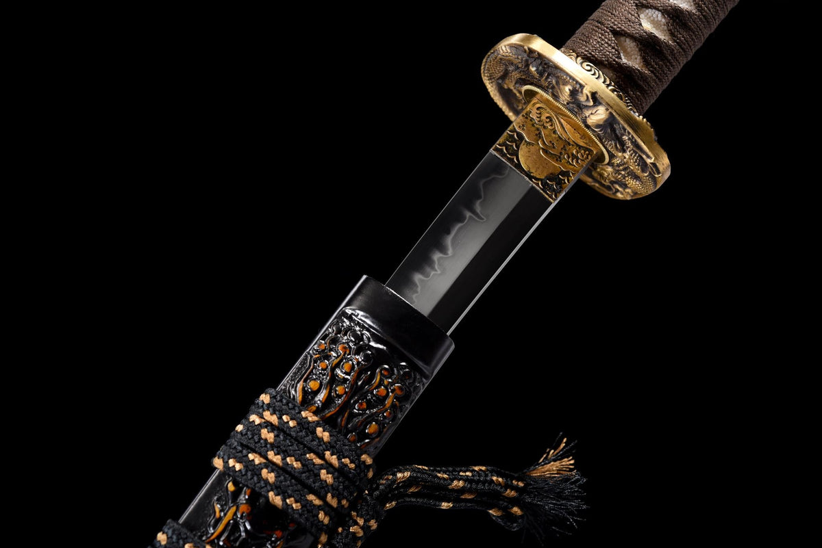 Kokuryū Wakizashi 黒竜 – T10 Steel with Hamon – view 12