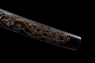 Kokuryū Wakizashi 黒竜 – T10 Steel with Hamon – view 14