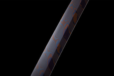 Kurenai Hana 紅花 Katana – Damascus Steel – view 5