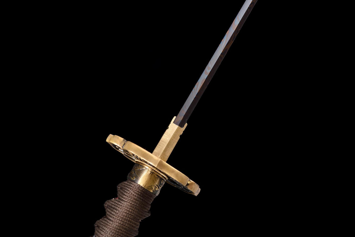 Kurenai Hana 紅花 Katana – Damascus Steel – view 8