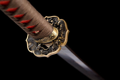 Kurenai Hana 紅花 Katana – Damascus Steel – view 9