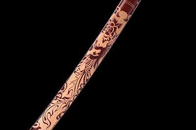 Kurenai Hana 紅花 Katana – Damascus Steel – view 11