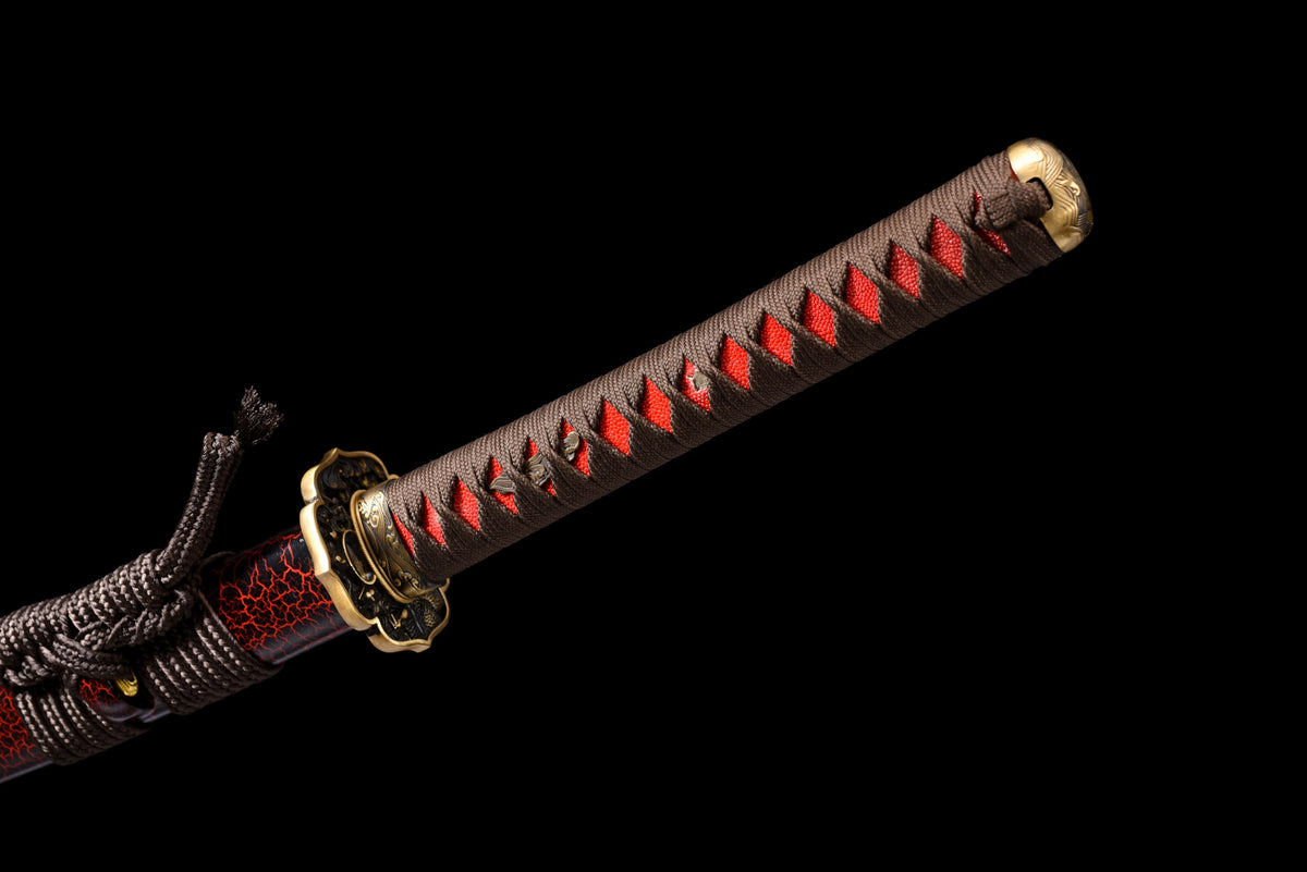 Kurenai Hana 紅花 Katana – Damascus Steel – view 16