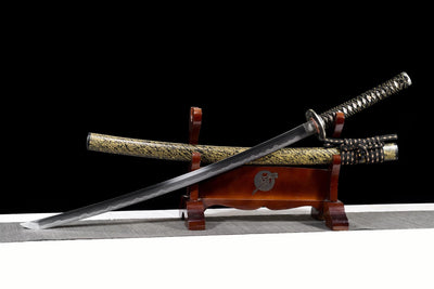 Kakuran 鶴嵐 Katana — San-Mai Steel, Crane Storm – view 4