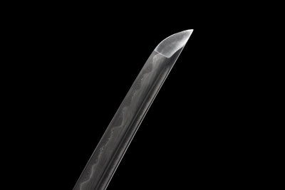 Kiku Hana 菊花 Katana – Damascus Steel, Floral Saya – view 5