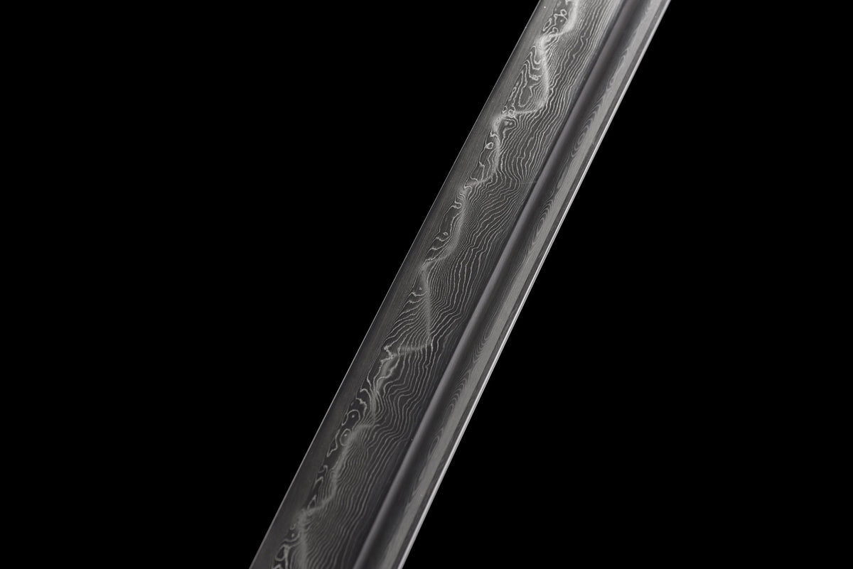 Kiku Hana 菊花 Katana – Damascus Steel, Floral Saya – view 6
