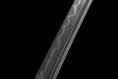 Kiku Hana 菊花 Katana – Damascus Steel, Floral Saya – view 6