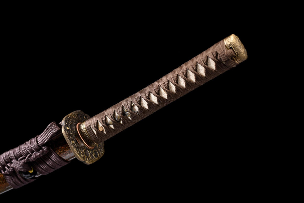 Kiku Hana 菊花 Katana – Damascus Steel, Floral Saya – view 16