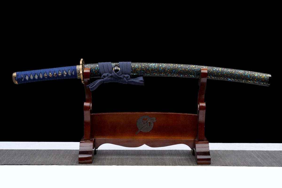 Seiryū Wakizashi 青龍 – T10 Steel, Dragon Fittings, Starry Saya – view 11