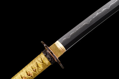 Kintsurugi 金鶴刀 Katana – San-Mai Damascus, Golden Crane – view 7