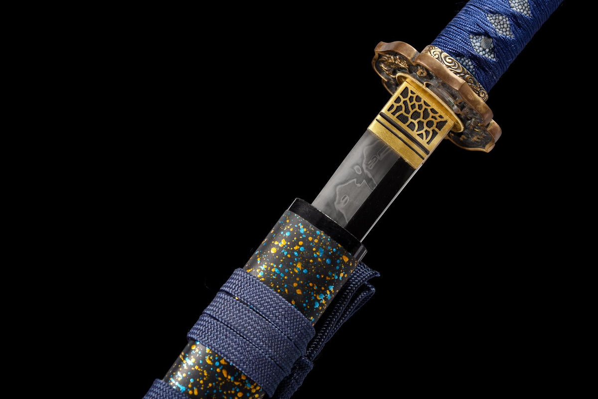 Seiryū Wakizashi 青龍 – T10 Steel, Dragon Fittings, Starry Saya – view 16