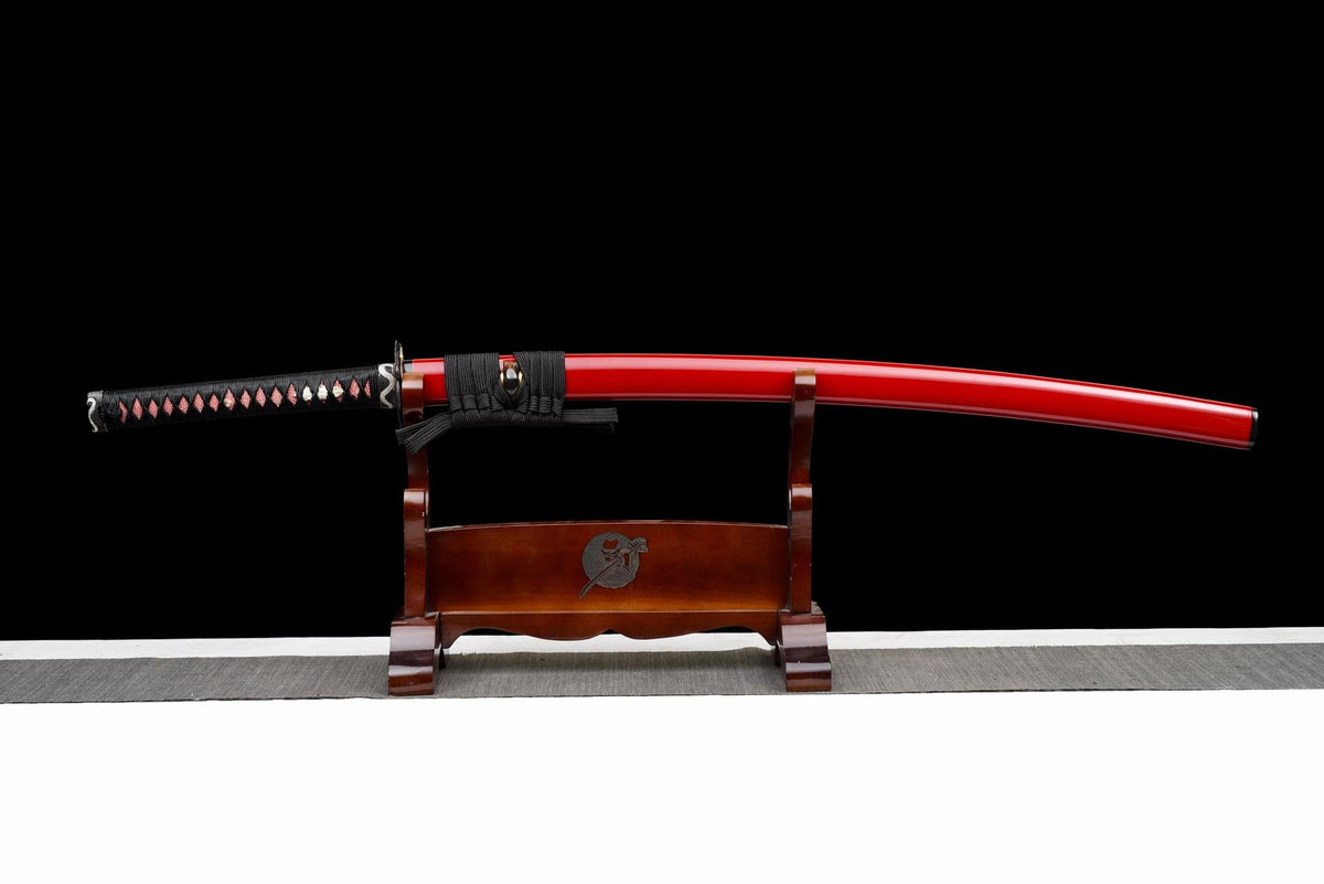 Hebi no Hi Katana 蛇の火 – Tamahagane, Serpent Tsuba – view 2