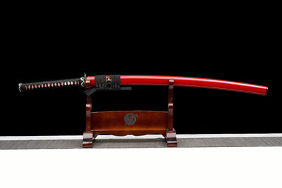 Hebi no Hi Katana 蛇の火 – Tamahagane, Serpent Tsuba – view 2