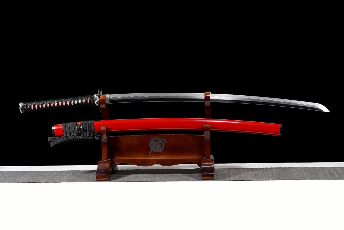 Hebi no Hi Katana 蛇の火 – Tamahagane, Serpent Tsuba – view 1