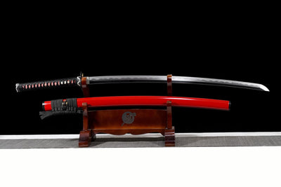 Hebi no Hi Katana 蛇の火 – Tamahagane, Serpent Tsuba – view 1