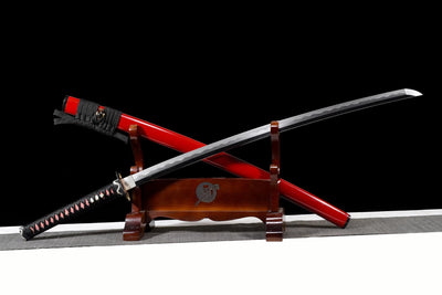 Hebi no Hi Katana 蛇の火 – Tamahagane, Serpent Tsuba – view 3