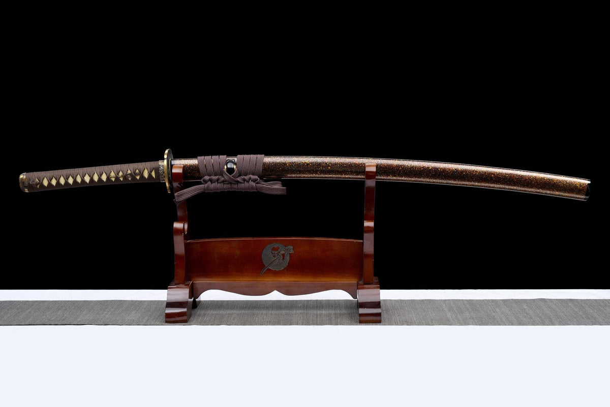 Kōyō Katana 紅葉 – Damascus Steel, Autumn-toned Saya – view 10