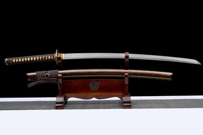 Kōyō Katana 紅葉 – Damascus Steel, Autumn-toned Saya – view 9