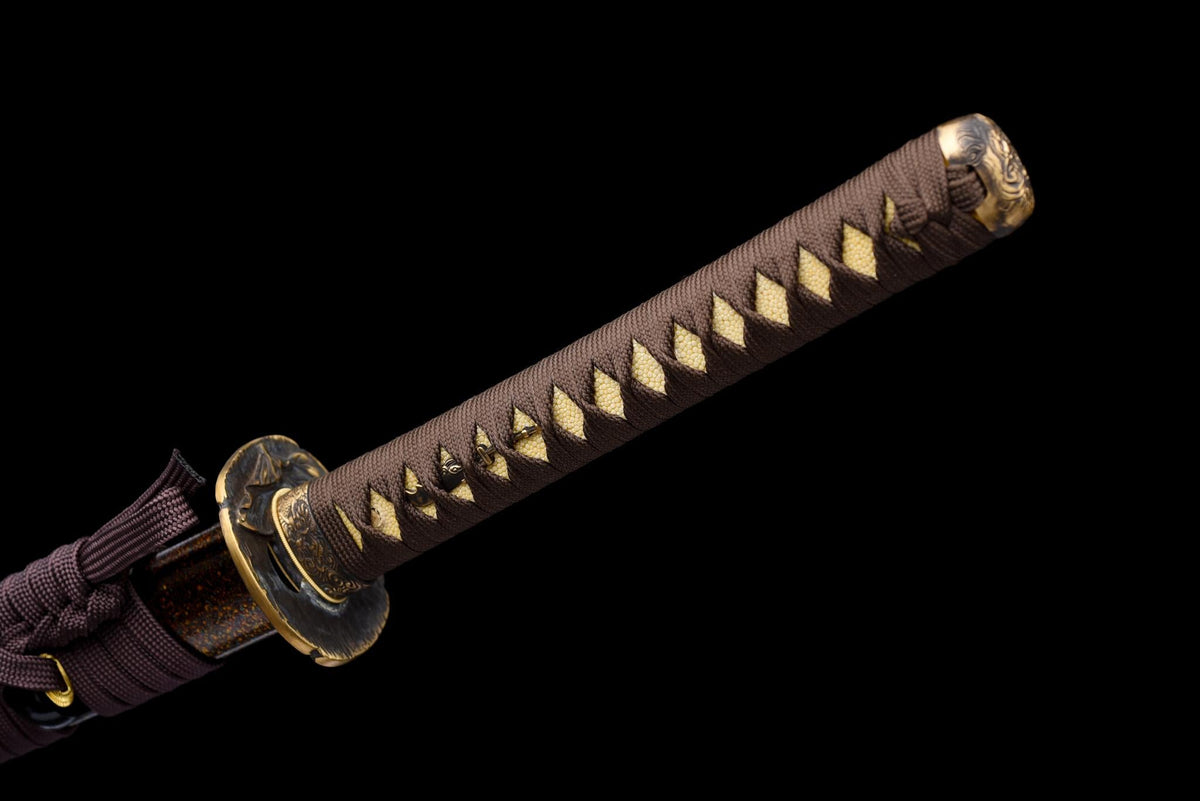 Kōyō Katana 紅葉 – Damascus Steel, Autumn-toned Saya – view 16