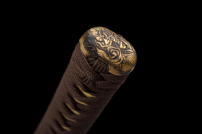 Kōyō Katana 紅葉 – Damascus Steel, Autumn-toned Saya – view 2